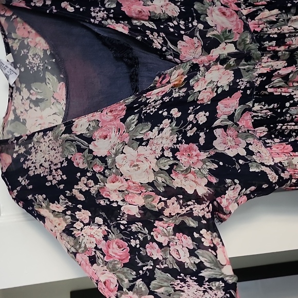 Papillon floral crinkle dress vintage from the 90s - Picture 13 of 14